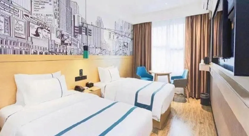 Bed in City Comfort Inn Guangzhou Jiahe Wanggang Metro Station Police Academy Changhong