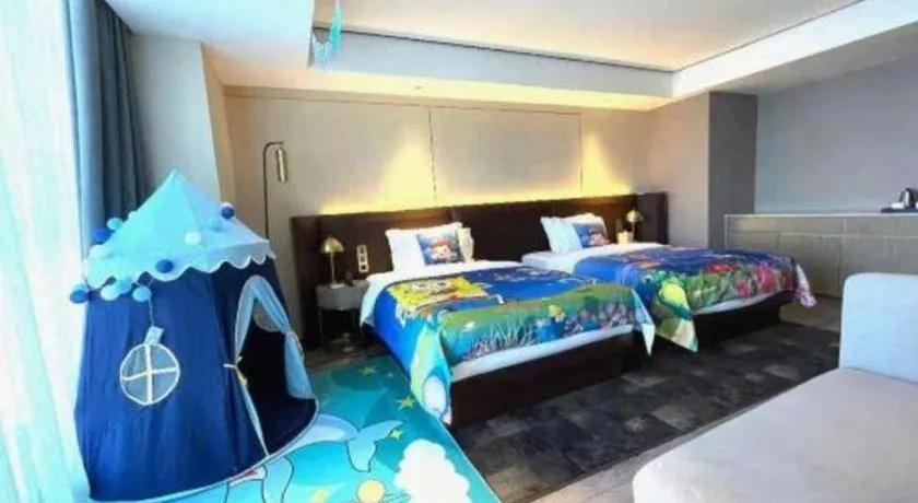 Bed in Echarm Plus Hotel Changsha High-speed Railway South Station Desiqin