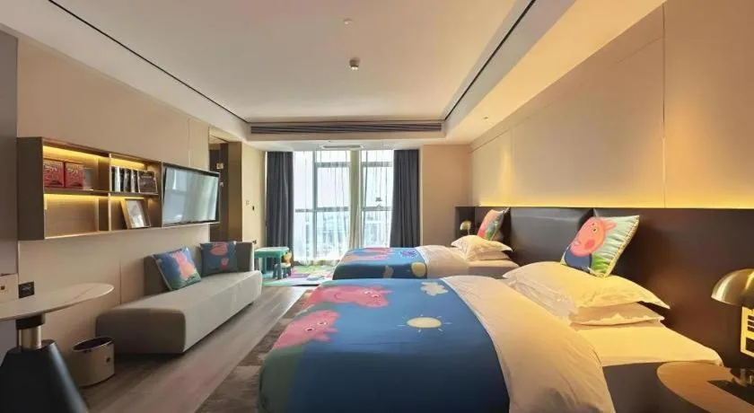 Bed in Echarm Plus Hotel Changsha High-speed Railway South Station Desiqin