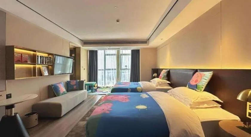 Bed in Echarm Plus Hotel Changsha High-speed Railway South Station Desiqin