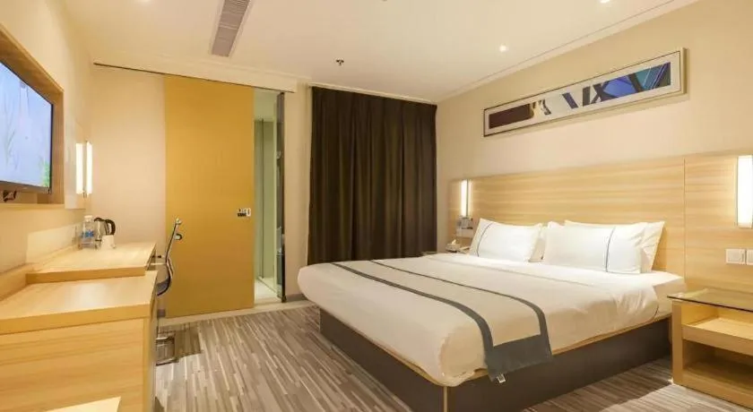 Bed in City Comfort Inn Wuhan Wangjiawan Longyangcun Metro Station