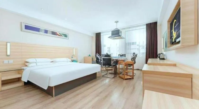 Bed in City Comfort Inn Wuhan Wangjiawan Longyangcun Metro Station