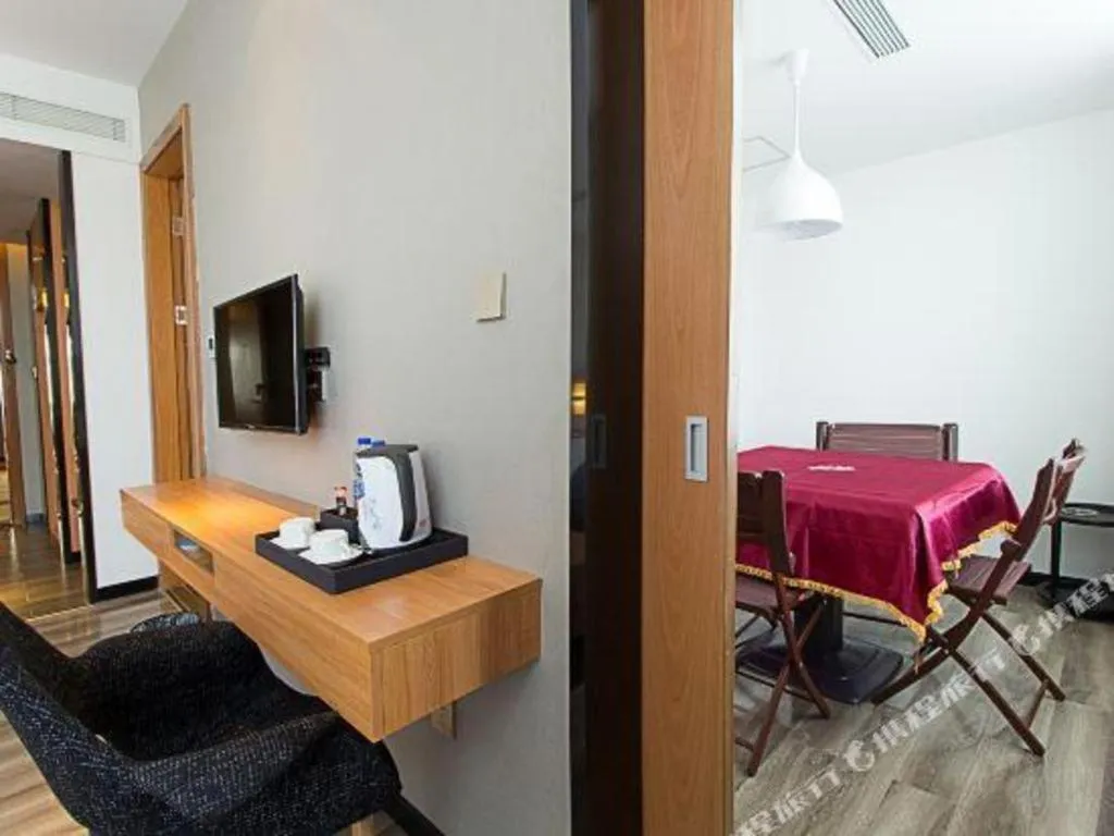 Bed in Borrman Hotel Jingzhou Jiangjin West Road Wanda Plaza Fantawild