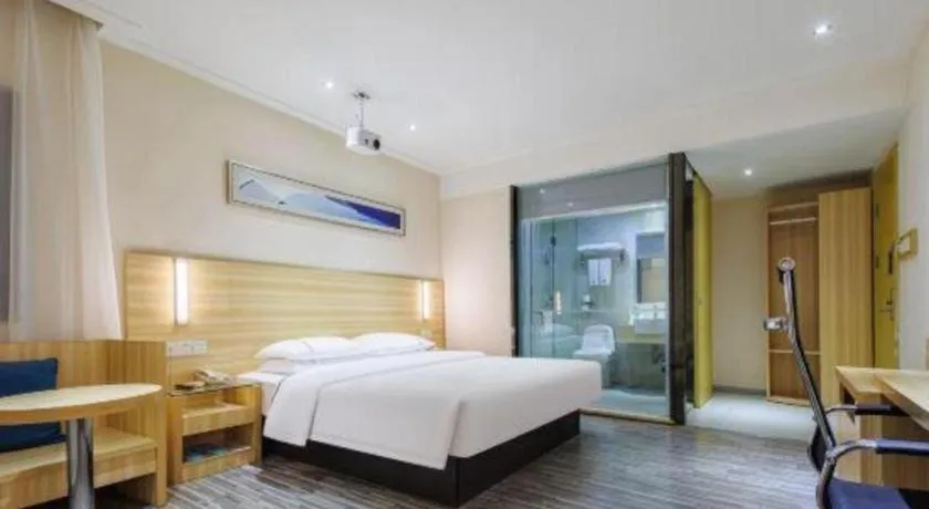 Bed in City Comfort Inn Wuhan Hongshan District Baishazhou Huangjiahu University Town