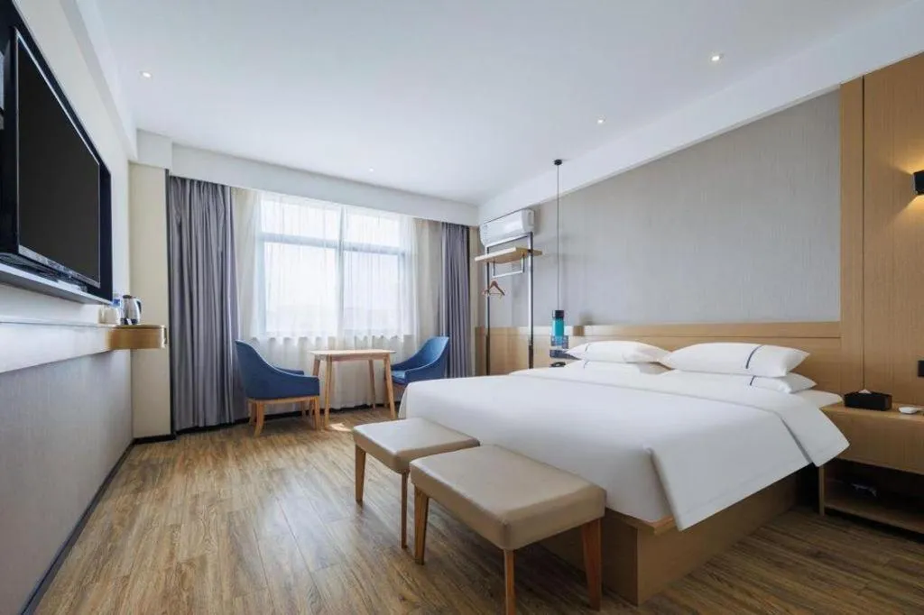Bed in City Comfort Inn Wuhan Hongshan District Baishazhou Huangjiahu University Town