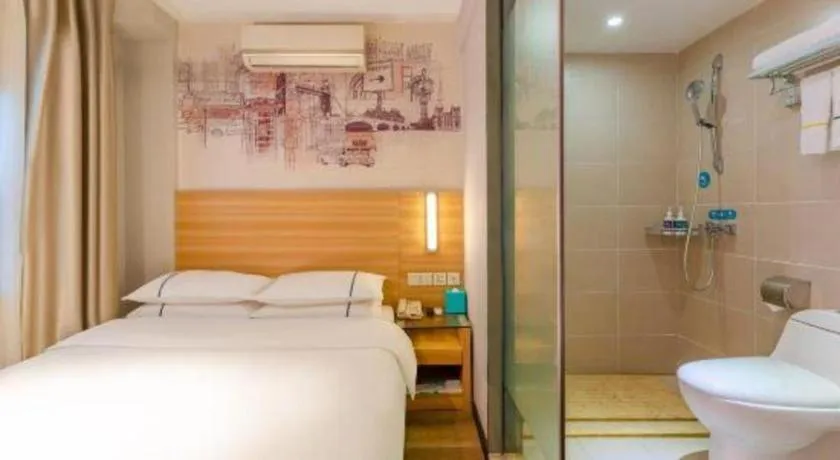 Bed in City Comfort Inn Guangzhou Dashi Metro Station Zoo Main Branch