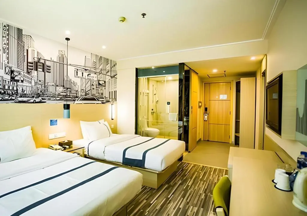 Bed in City Comfort Inn Guangzhou Dashi Metro Station Zoo Main Branch