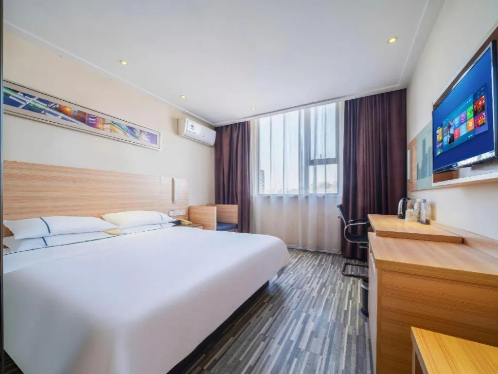 Bed in City Comfort Inn Wuhan Dongwu Avenue Light Rail Station