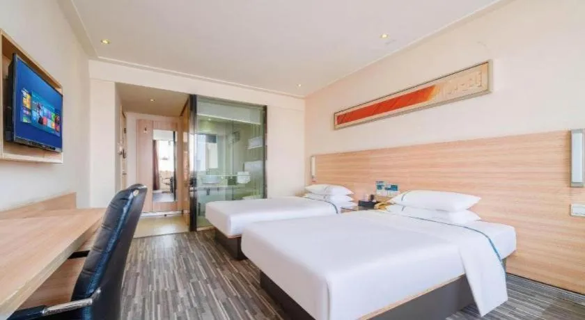 Bed in City Comfort Inn Wuhan Dongwu Avenue Light Rail Station