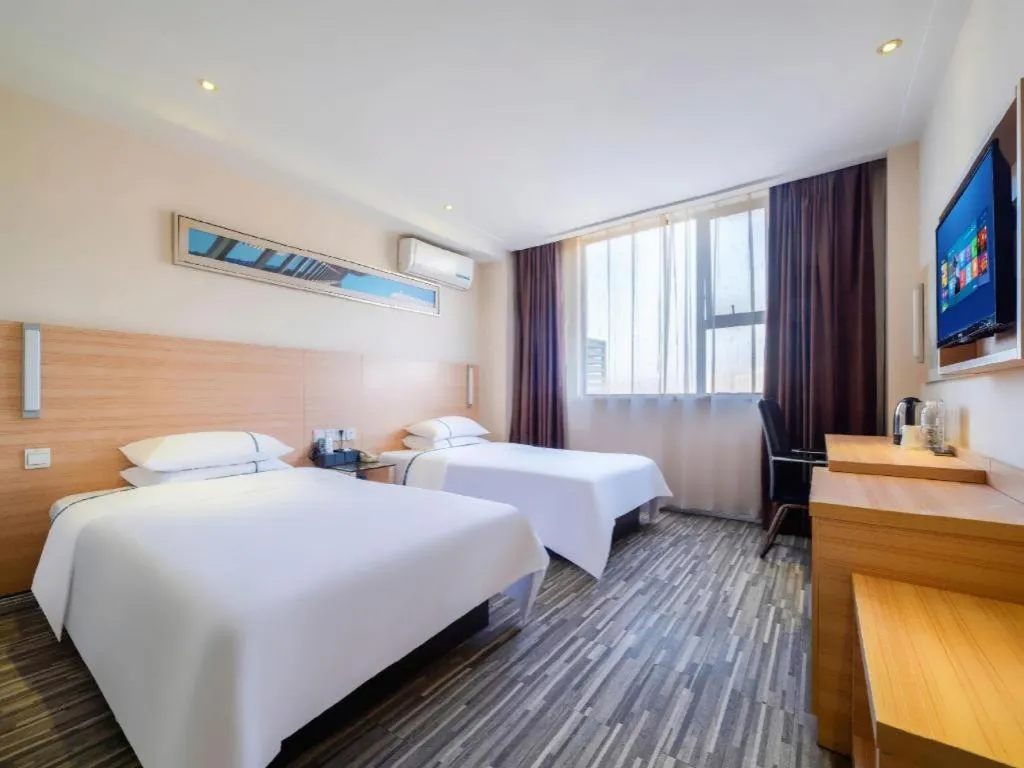 Bed in City Comfort Inn Wuhan Dongwu Avenue Light Rail Station