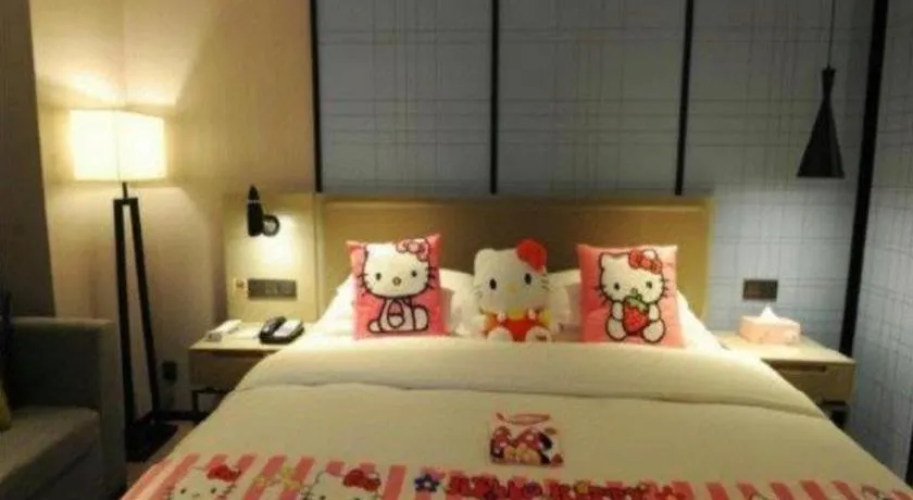 Bed in Echarm Hotel Nanning Chaoyang Square River View