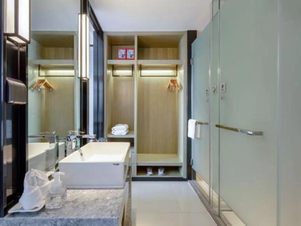 Bed in Echarm Hotel Nanning Chaoyang Square River View