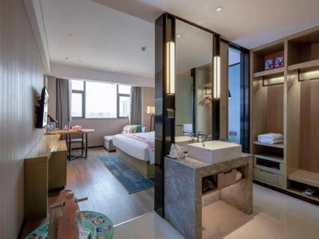 Bed in Echarm Hotel Nanning Chaoyang Square River View