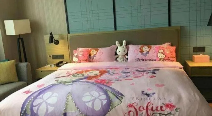 Bed in Echarm Hotel Nanning Chaoyang Square River View