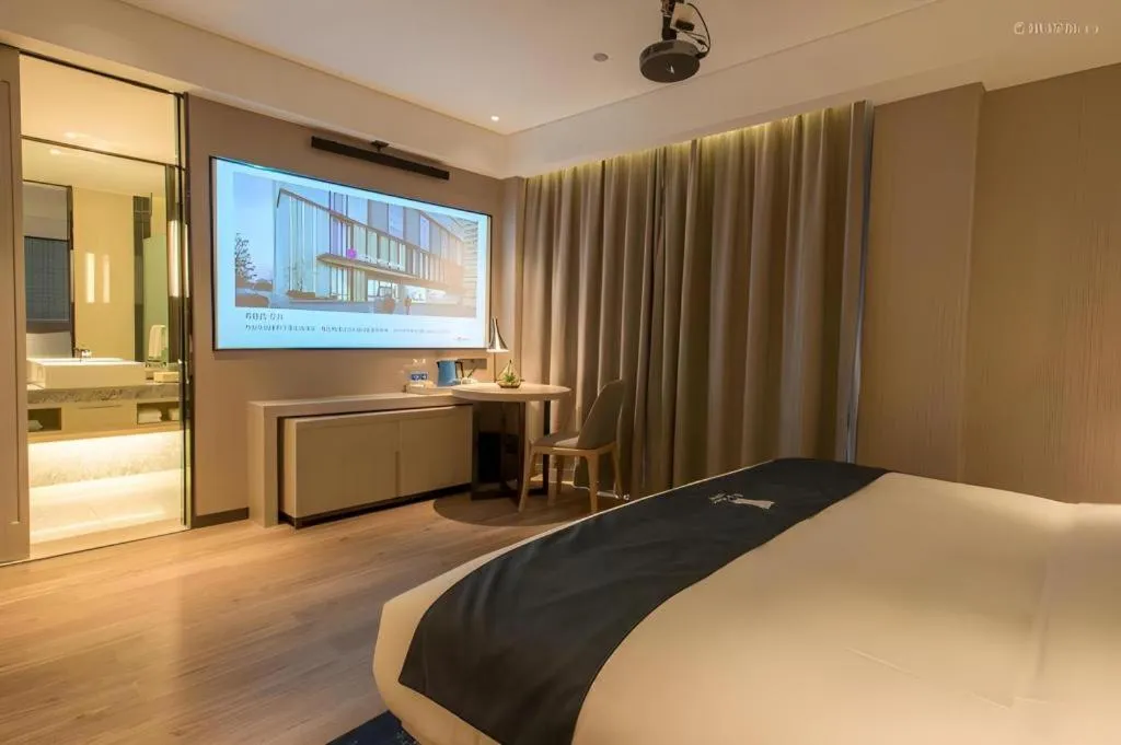 Bed in Echarm Hotel Wuhan Hankou Station Changgang Road Metro Station
