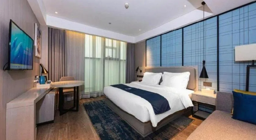 Bed in Echarm Hotel Wuhan Hankou Station Changgang Road Metro Station