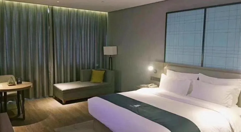 Bed in Echarm Hotel Wuhan Hankou Station Changgang Road Metro Station