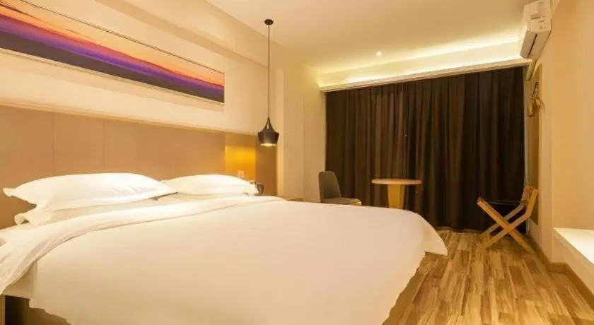 Bed in City Comfort Inn Wuhan Jianghan Road Liuduqiao Metro Station