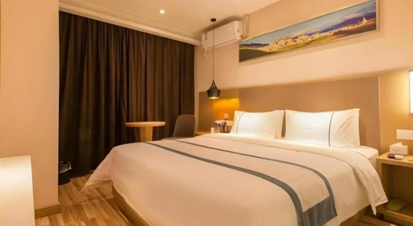 Bed in City Comfort Inn Wuhan Jianghan Road Liuduqiao Metro Station