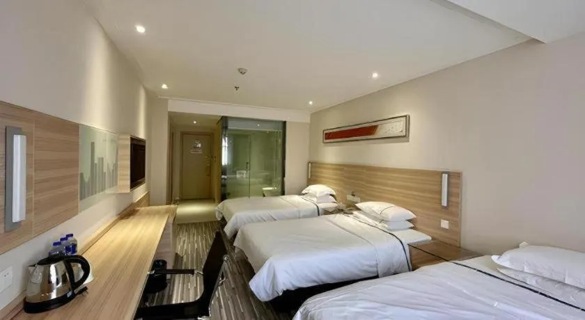 Bed in City Comfort Inn Hankou Railway Station Tangjiadun Wanda Plaza