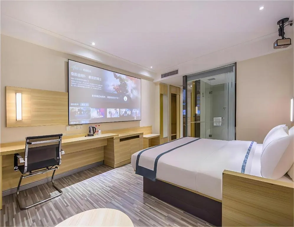Bed in City Comfort Inn Hankou Railway Station Tangjiadun Wanda Plaza