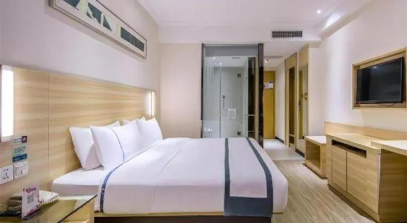 Bed in City Comfort Inn Hankou Railway Station Tangjiadun Wanda Plaza