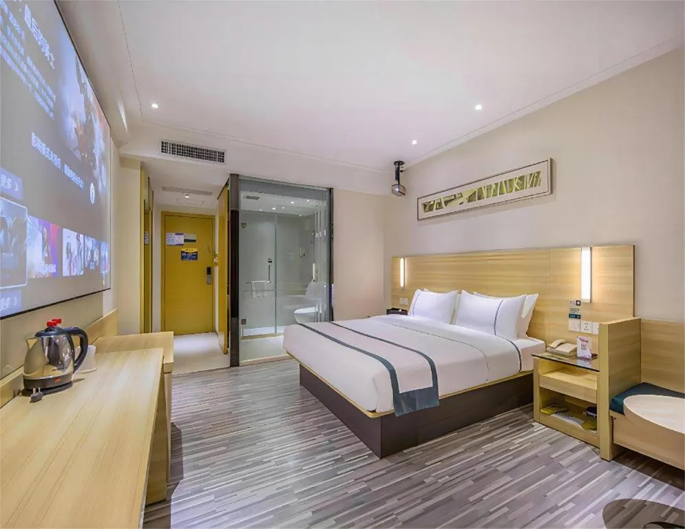 Bed in City Comfort Inn Hankou Railway Station Tangjiadun Wanda Plaza