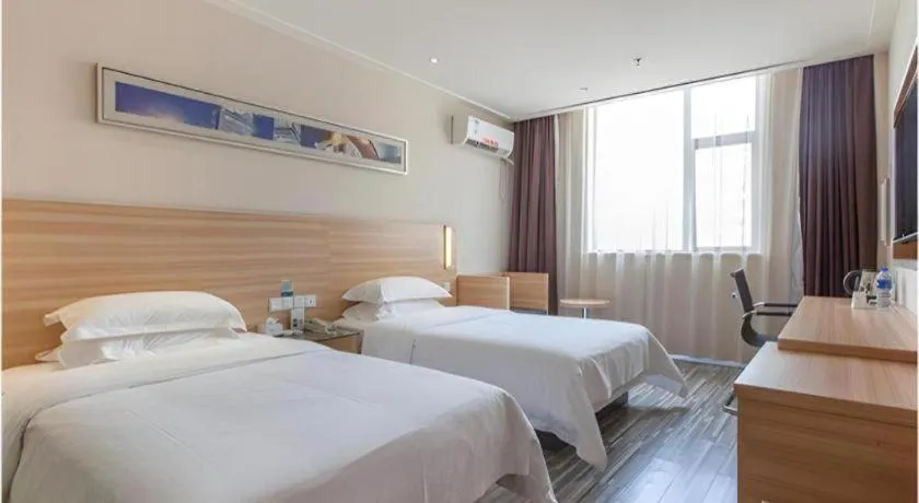 Bed in City Comfort Inn Hankou Railway Station Tangjiadun Wanda Plaza