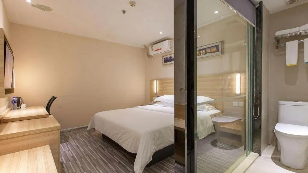 Bed in City Comfort Inn Hankou Railway Station Tangjiadun Wanda Plaza