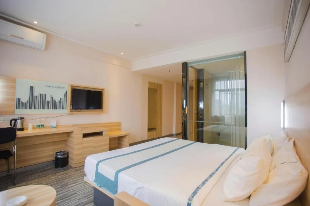 Bed in City Comfort Inn Hankou Railway Station Tangjiadun Wanda Plaza