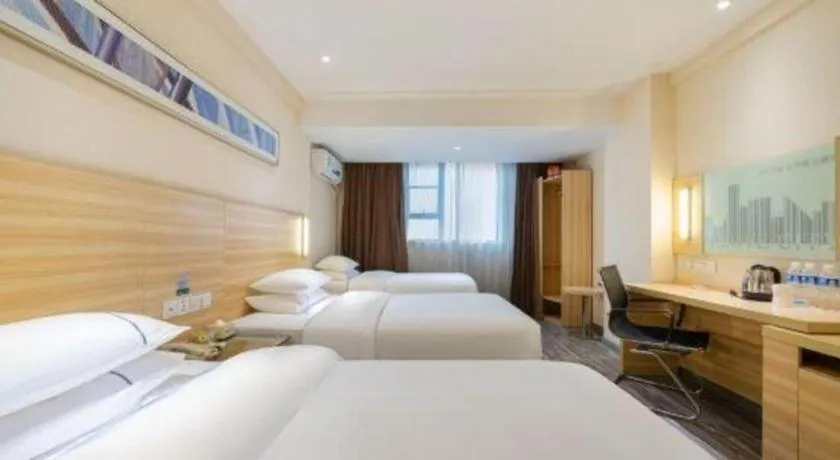 Bed in City Comfort Inn Hankou Railway Station Tangjiadun Wanda Plaza