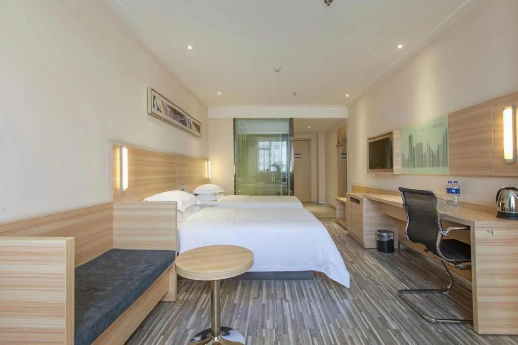 Bed in City Comfort Inn Hankou Railway Station Tangjiadun Wanda Plaza