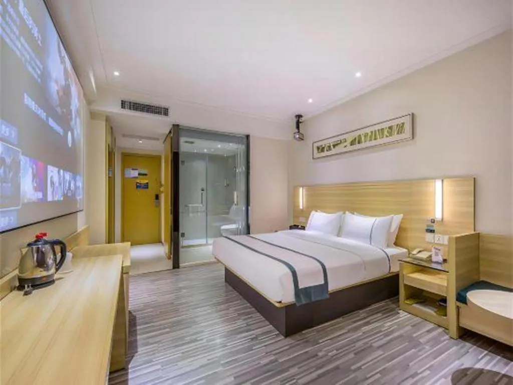 Bed in City Comfort Inn Hankou Railway Station Tangjiadun Wanda Plaza