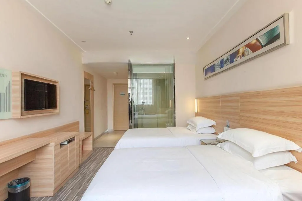 Bed in City Comfort Inn Hankou Railway Station Tangjiadun Wanda Plaza