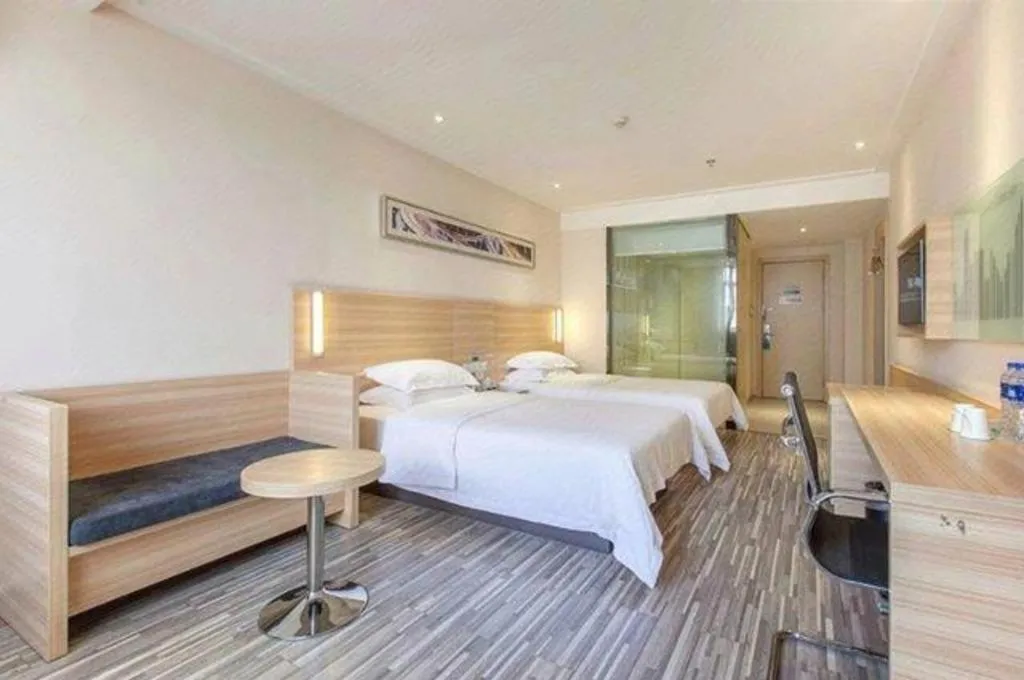 Bed in City Comfort Inn Hankou Railway Station Tangjiadun Wanda Plaza