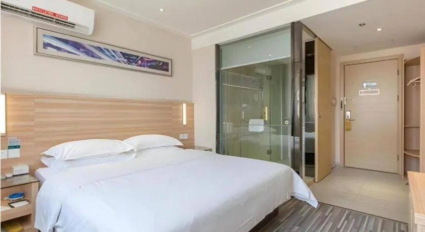 Bed in City Comfort Inn Hankou Railway Station Tangjiadun Wanda Plaza