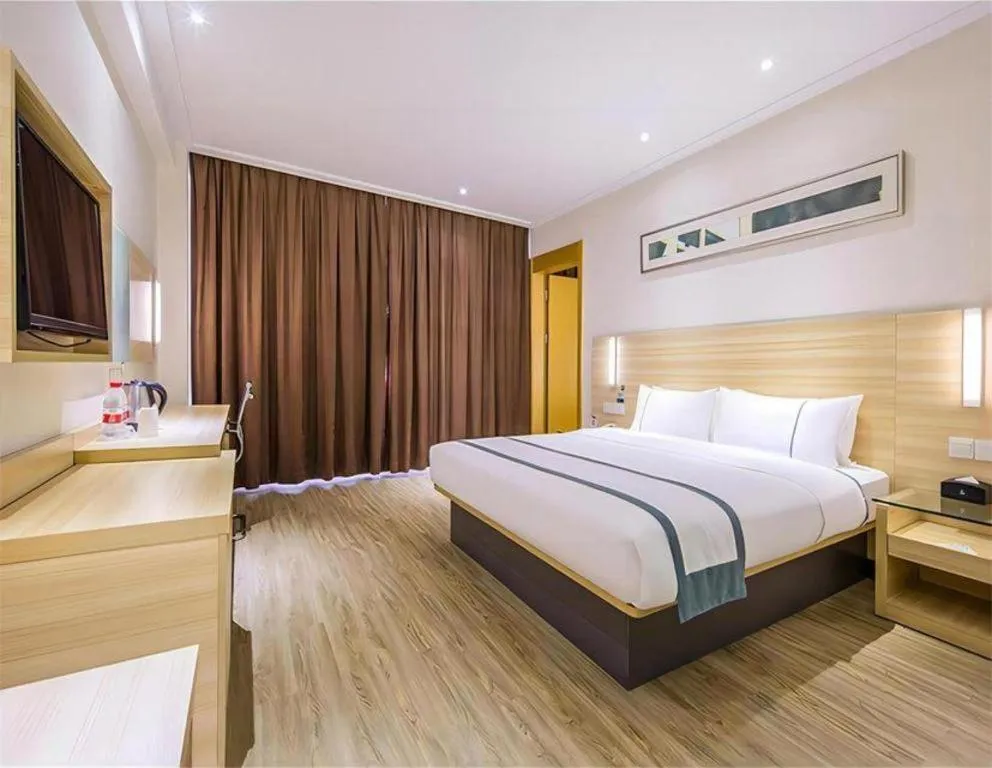Bed in City Comfort Inn Hankou Railway Station Tangjiadun Wanda Plaza