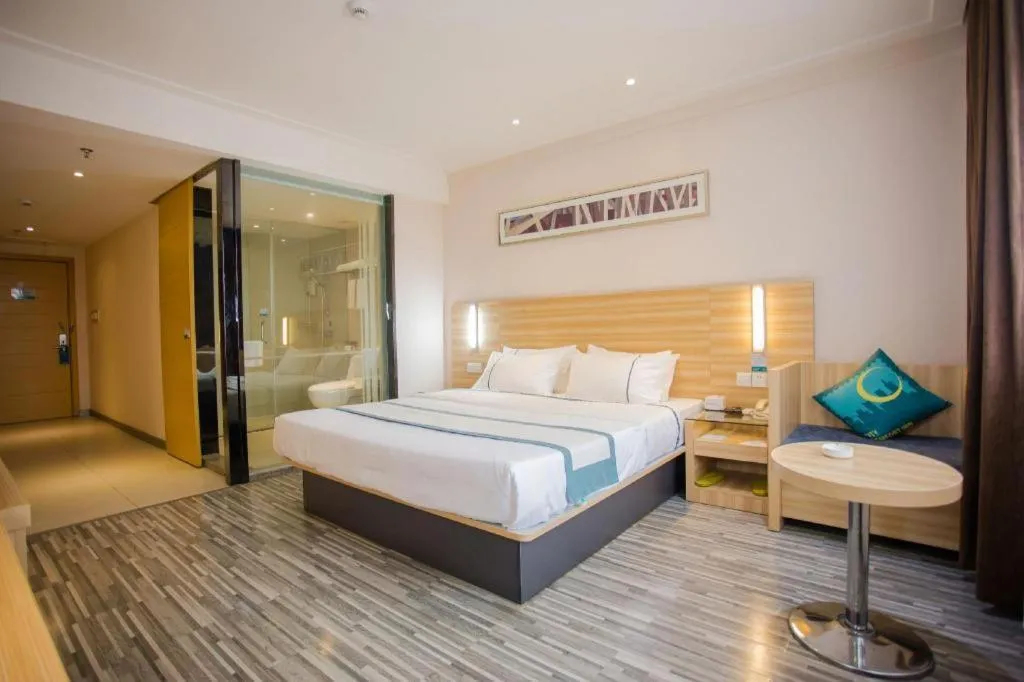 Bed in City Comfort Inn Hankou Railway Station Tangjiadun Wanda Plaza