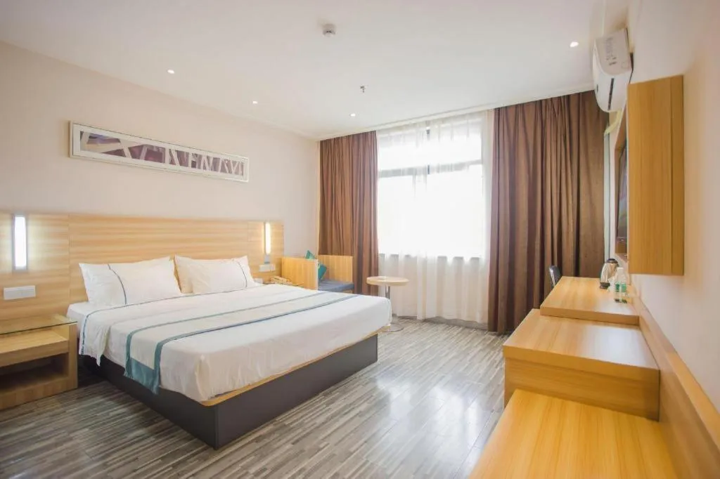 Bed in City Comfort Inn Hankou Railway Station Tangjiadun Wanda Plaza