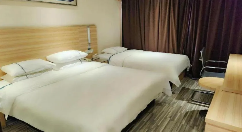 Bed in City Comfort Inn Hankou Railway Station Tangjiadun Wanda Plaza