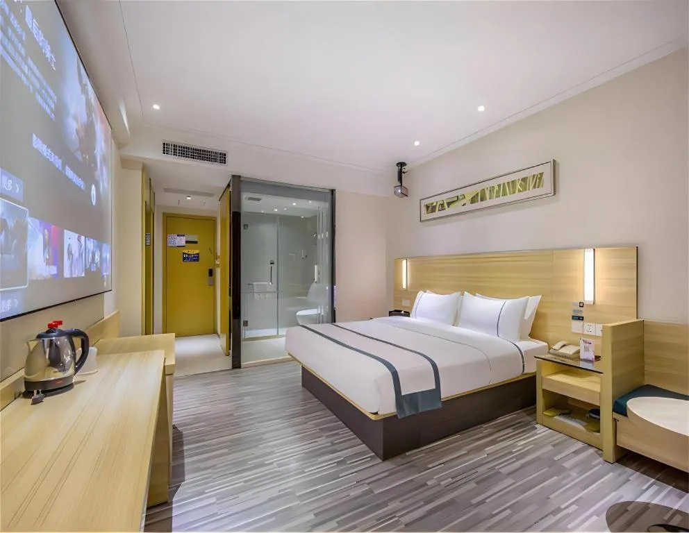 Bed in City Comfort Inn Hankou Railway Station Tangjiadun Wanda Plaza