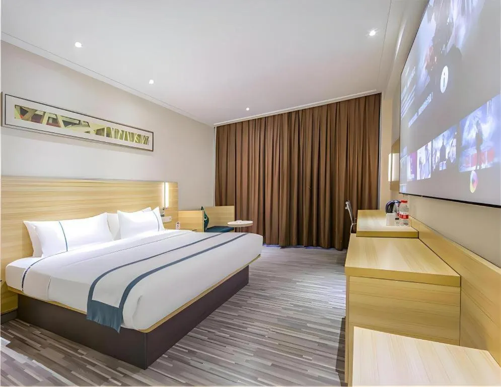 Bed in City Comfort Inn Hankou Railway Station Tangjiadun Wanda Plaza