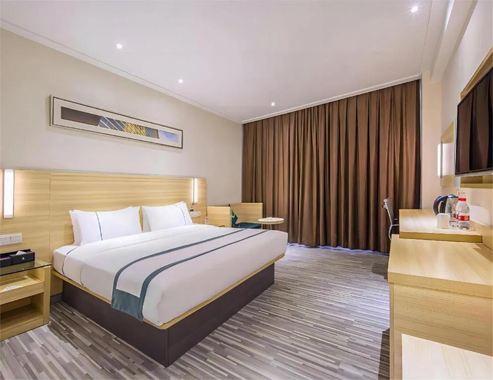 Bed in City Comfort Inn Hankou Railway Station Tangjiadun Wanda Plaza