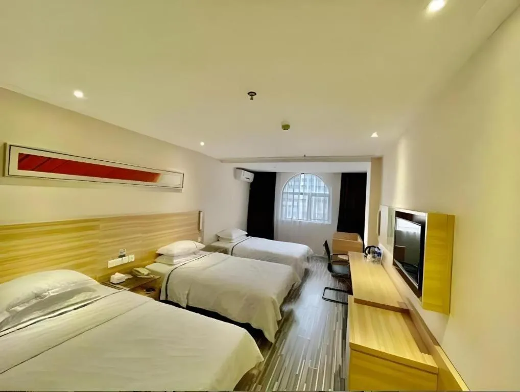 Bed in City Comfort Inn Hankou Railway Station Tangjiadun Wanda Plaza
