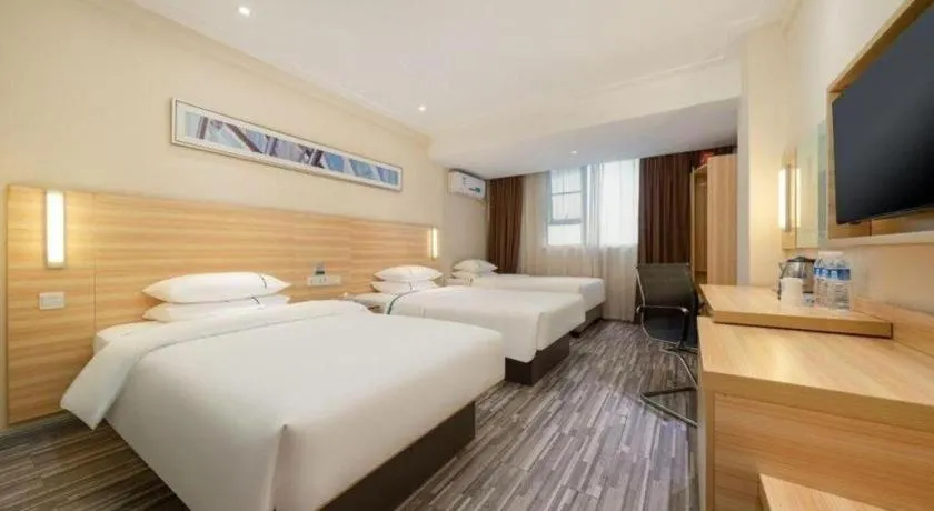 Bed in City Comfort Inn Hankou Railway Station Tangjiadun Wanda Plaza