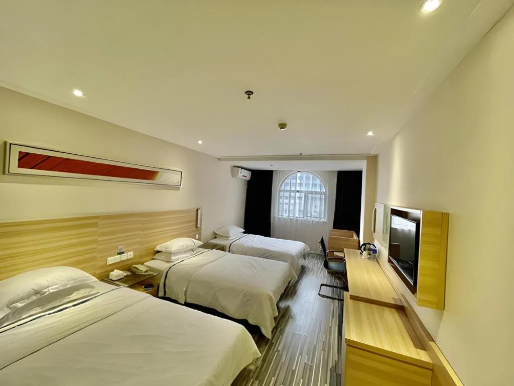 Bed in City Comfort Inn Hankou Railway Station Tangjiadun Wanda Plaza