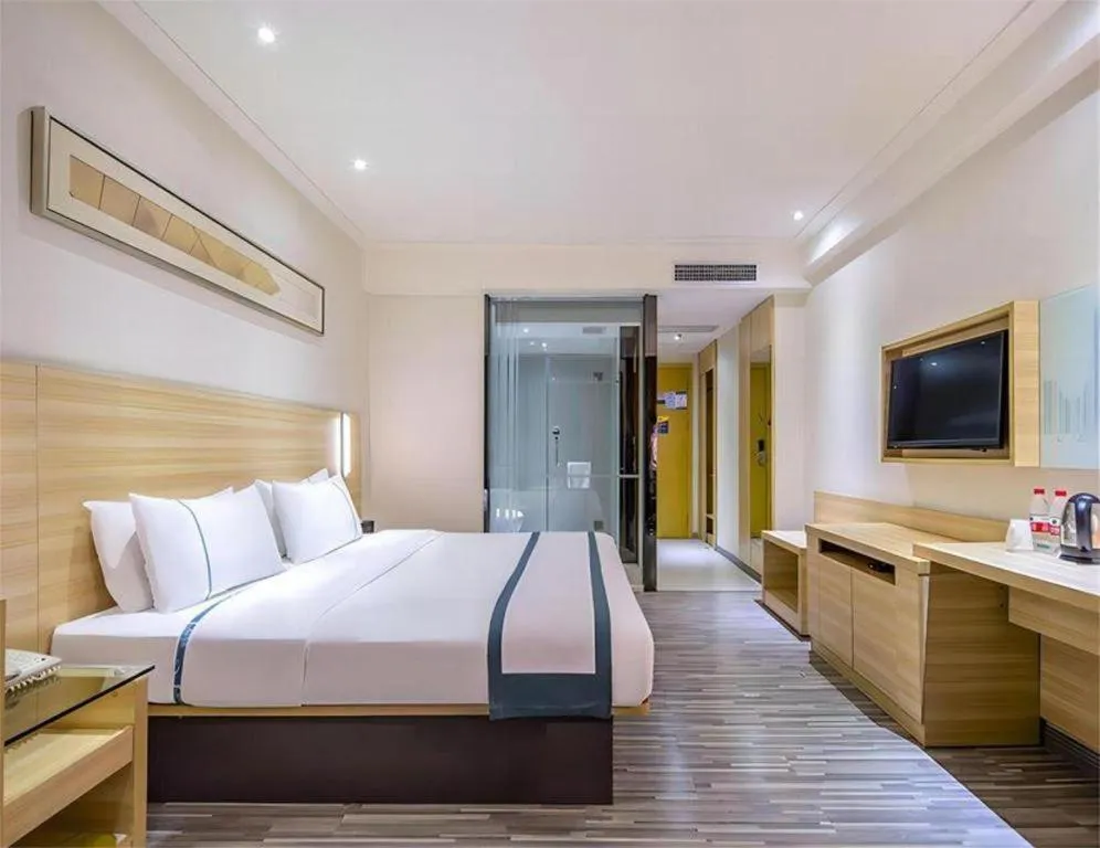 Bed in City Comfort Inn Hankou Railway Station Tangjiadun Wanda Plaza