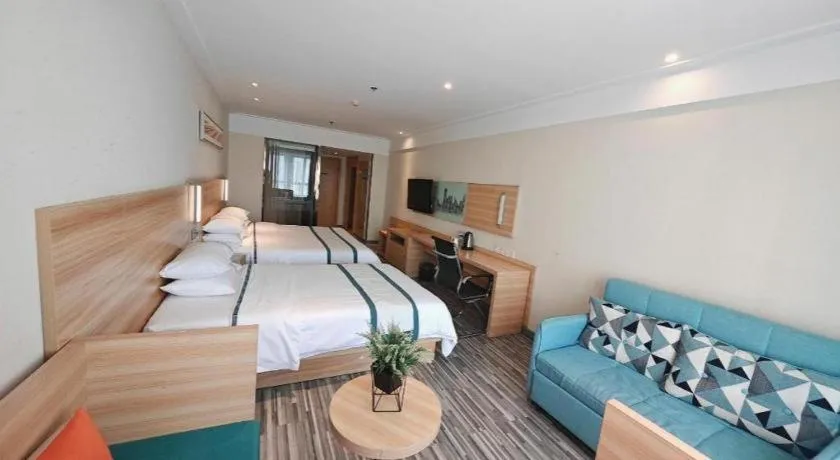 Bed in City Comfort Inn Wuhan Sports Center Sanjiaohu Metro Station