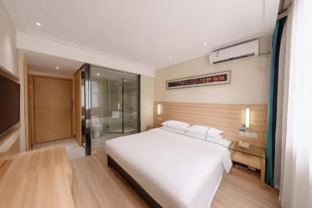 Bed in City Comfort Inn Wuhan Dream Times Jiedaokou