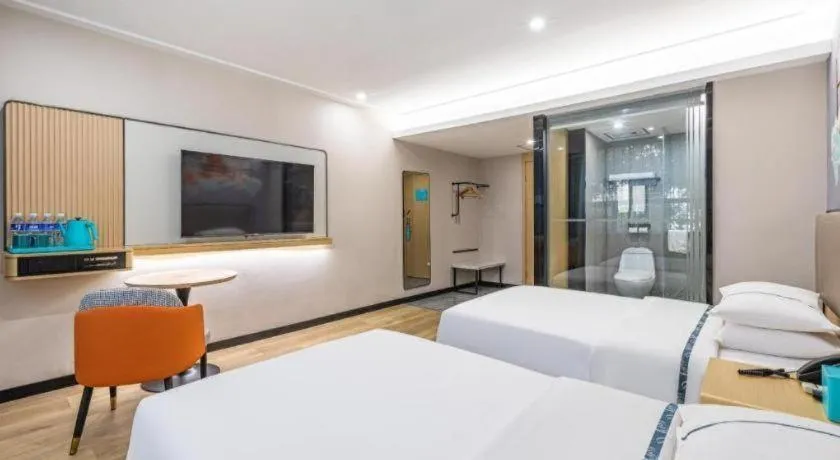 Bed in City Comfort Inn Wuhan Dream Times Jiedaokou